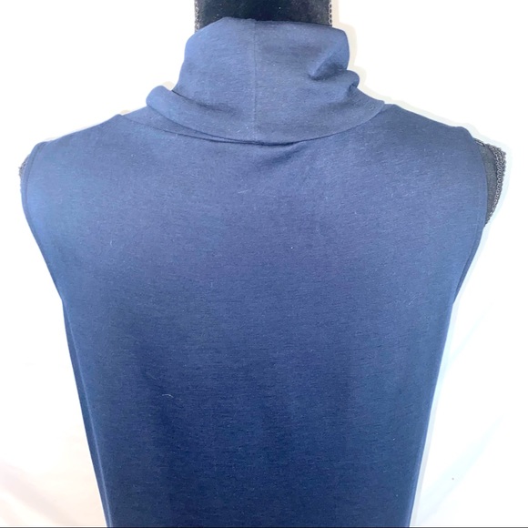 Gran Sasso Dress Medium Blue Sleeveless Turtleneck With Pockets Made in Italy - Picture 7 of 12